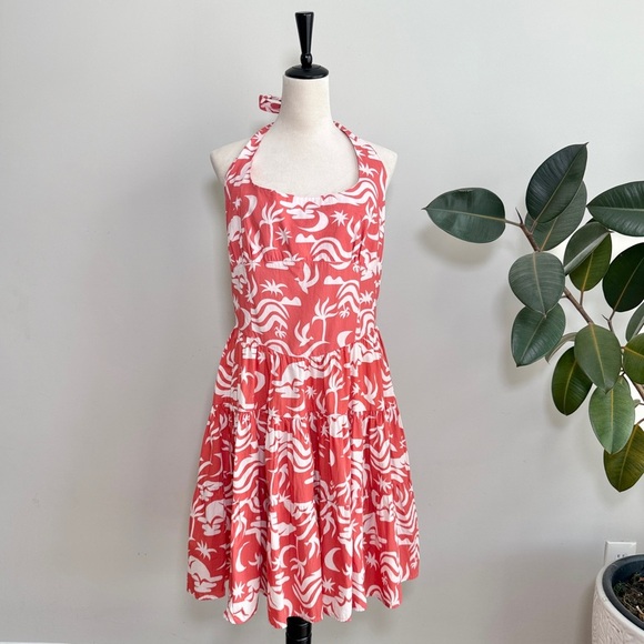 Anthropologie Celandine Daniella Manini Halter Full Skirt Dress - Picture 4 of 11